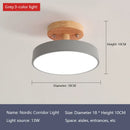 Axyaa Nordic Ceiling Lamps Wood Round for Indoor Lighting in Multiple Rooms