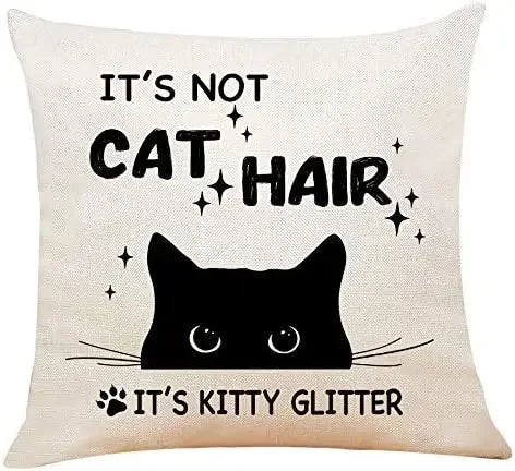Funny Cat Mona Lisa Pillow Cover by Axyaa: Cat Lady Decor Gift for Sofa, Couch, Bed