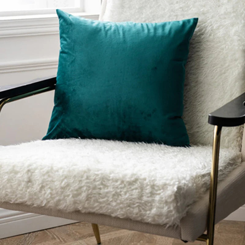 Axyaa Velvet Cushion Cover for Home Decor - Soft and Nordic Throw Pillow Case