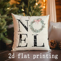 Axyaa Christmas Noel Pattern Pillow Cover for Sofa, Bedroom, Car - Home Decor