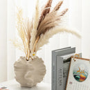 Axyaa Geometric Petal Porcelain Vase for Flower Arrangement and Home Decoration
