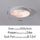 Axyaa Moon LED Ceiling Lamp: Modern Bedroom Light, Indoor Lighting Fixture