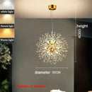 Axyaa Crystal Dandelion LED Chandelier: Modern Firefly Spark Ball Pendant Lamp