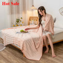 Axyaa Short Plush Fringed Blanket Siesta Milk Plush Decorative Blanket