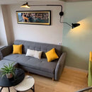 Axyaa Retro Industrial Style Wall Lamp | Adjustable Long Arm LED Bedroom Light
