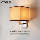 Axyaa Modern Fabric Wall Lamp E27 Bulb AC85-265V for Bedroom Hotel Corridors