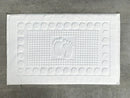 Axyaa White Cotton Bathroom Mat - Non-slip, Water Absorbent, 50*80cm