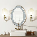 Axyaa Crystal Arch Vanity Mirror with Crushed Diamonds for Home and Hotel Wall Decor
