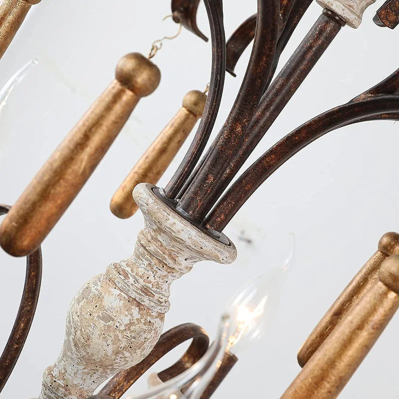 Axyaa Rural French Retro Chandelier for Home Decor