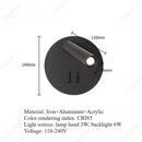 Axyaa LED Adjustable Reading Wall Lamp with Switch for Bedroom Bedside Lighting