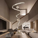 Axyaa Modern Stair Chandelier Pendant Light LED Ceiling Lamp for Living Room