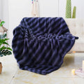 Axyaa Brown Black Fur Blanket Queen Size Super Soft Fuzzy Fluffy Deco Blanket