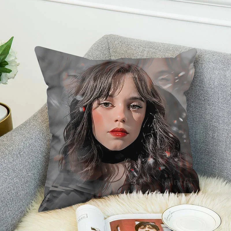 Jenna Ortega Body Pillow Cover 40x40 - Axyaa Decorative Cushion Case
