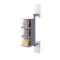 Axyaa Rotating Spice Storage with Spoon Wall Mount Jar Kitchen Organizer