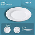 Axyaa White Melamine Dinner Plate Set - Western Steak Tray - Tableware Dish Plates