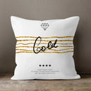 Axyaa Gold Heart Art Print Cushion Cover - Nordic Style Sofa Pillowcase