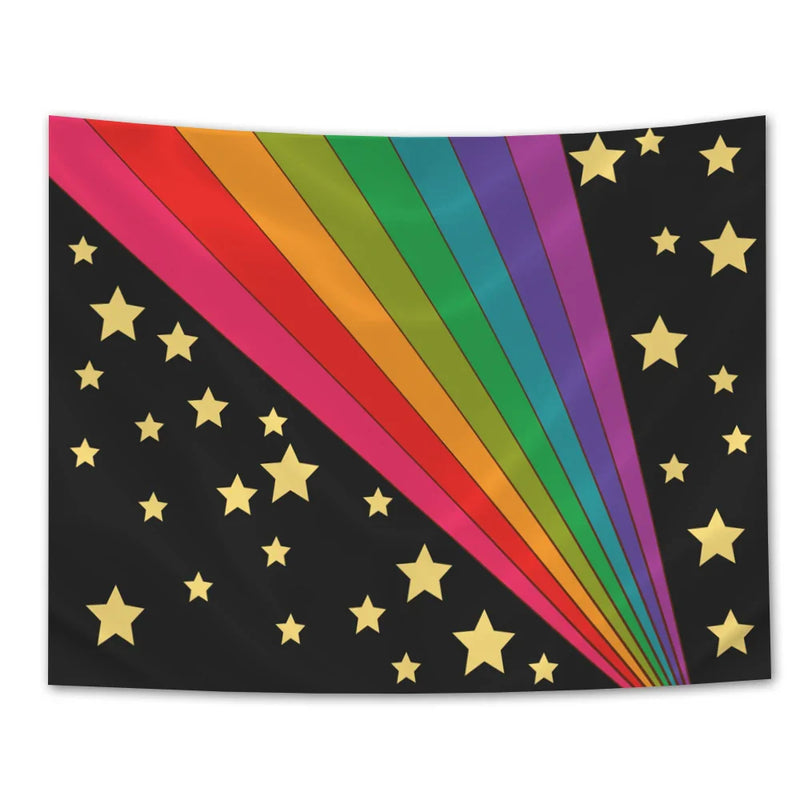 Boho Sun Moon Phase Rainbow Tapestry by Axyaa - Bedroom Decor Bedspread