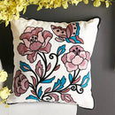 Axyaa Ethnic Floral Embroidered Pillowcase - Cotton Throw Cushion Cover