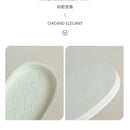 Axyaa Porcelain Oval Tea Tray - Decorative Small Tea Table for Dry Brewing
