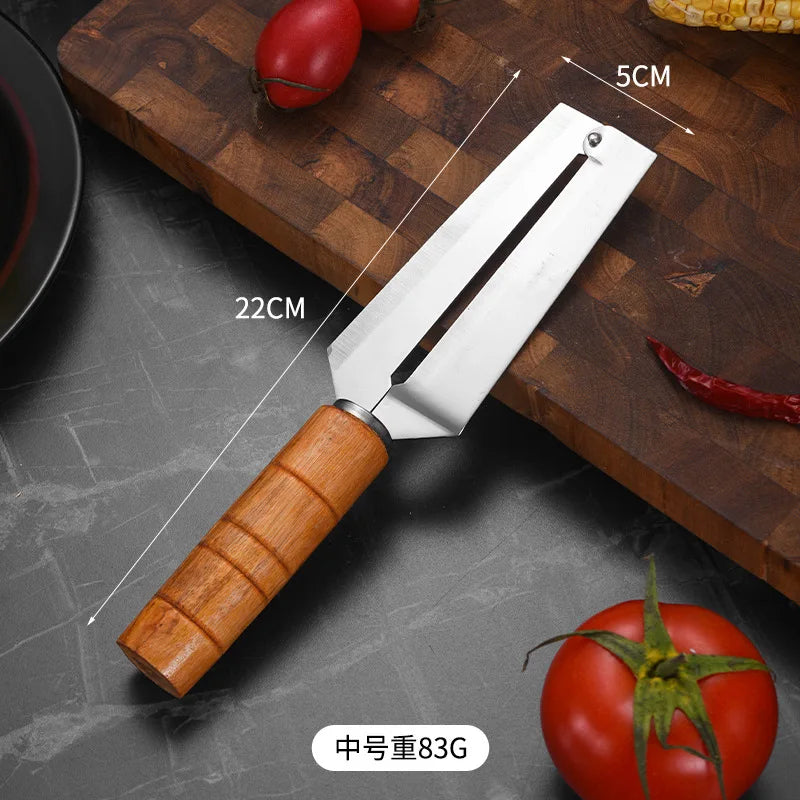 Axyaa Stainless Steel Pineapple & Sugarcane Peeler Cutter Knife - Kitchen Fruit Tool