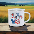 Axyaa Freedom Series Enamel Mug: USA 4th July Coffee Cup - Celebrate Festive Drinkware