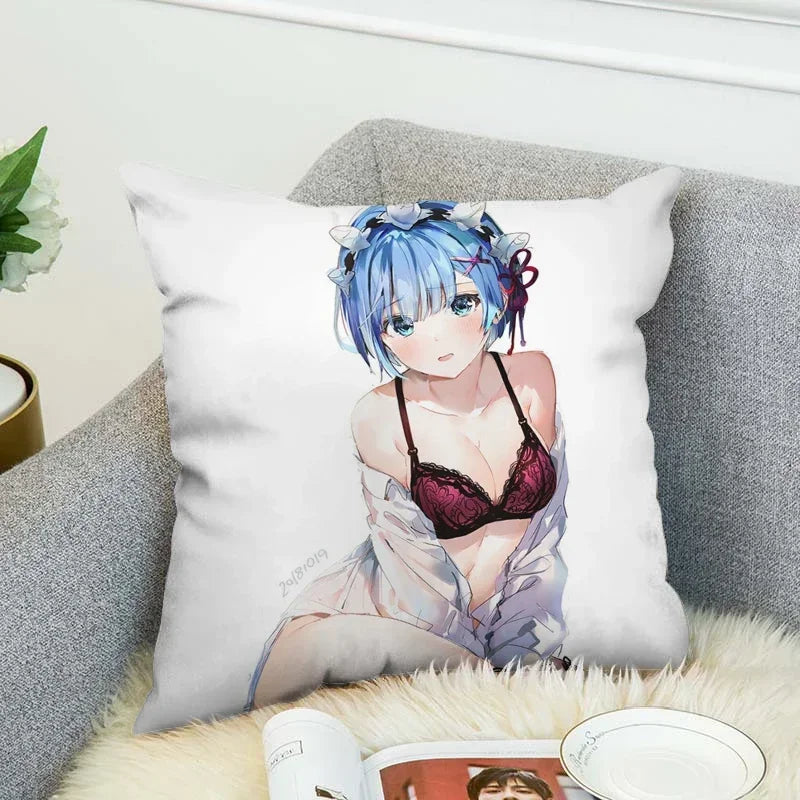 Axyaa 45x45 Cushions Covers for Bed Pillows, Sofa Anime Body Home Decor