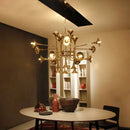 Axyaa Gold Horn Pendant Chandelier for Restaurant and Music Hall Lighting