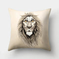 Axyaa Lion Tiger Head Pillowcase for Home Decor - Soft and Stylish Animal Cushion Cover