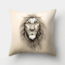 Axyaa Lion Tiger Head Pillowcase for Home Decor - Soft and Stylish Animal Cushion Cover