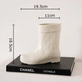 Axyaa Ceramic Boots Vase: Desk, Flowers, Artificial Arrangement for Room Aesthetic Decor