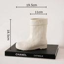 Axyaa Ceramic Boots Vase: Desk, Flowers, Artificial Arrangement for Room Aesthetic Decor
