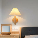 Axyaa Wooden Wall Light Paper Umbrella LED Sconces for Home Decorations