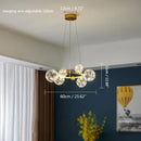 Axyaa Nordic Sky Chandelier: Modern LED Gold Magic Bean Bubble Lamp