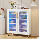 Axyaa LED Sideboard Buffet Cabinet with Acrylic Doors