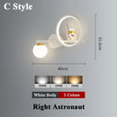 Axyaa Astronaut Star Projector LED Wall Lamp for Kid's Room- Modern Nordic Lighting