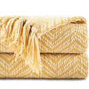 Axyaa Knitted Sofa Blanket Soft Thick Plaid Throw Home Decor