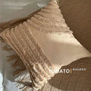 Axyaa Embroidered Geometry Tassel Pillow Cover for Stylish Home Decor