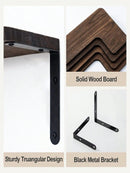 Axyaa Rustic Wooden Corner Shelf for Boho Home Decor and Display