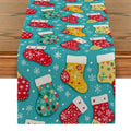 Axyaa Snowflake Cartoon Table Runner for Festive Dining Decor