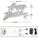 Axyaa LED RGB Happy Birthday Neon Party Sign - Adjustable Illuminated Background