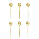 Axyaa Mini Teaspoon Set in Black Rose Gold Stainless Steel