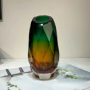 Axyaa Handcrafted Glass Vase in Modern Light Luxury Two-Tone Style