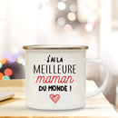 Axyaa Best Mom French Enamel Mug -  Creative Coffee Cup Gift