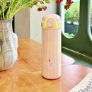 Axyaa Kawaii Stainless Steel Coffee Thermos Cup Insulated Tumbler with Straw & Handle