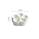 Axyaa Irregular Shape Ceramic Dinner Plate Multi Grid Sushi Tray Solid Color Cutlery Plate