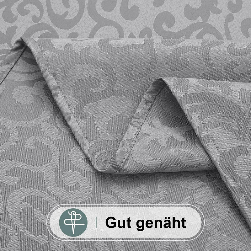 Axyaa Jacquard Dyeing Rectangle Tablecloth - Stain-Resistant Polyester for Home and Events