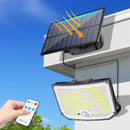 Axyaa Solar Motion Sensor Light: Super Bright 238 LEDs, Waterproof Garden Wall Street Lamp