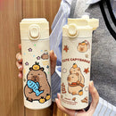 Axyaa Cute Stainless Steel Thermal Water Bottle with Filter, 400ml Thermos Cup