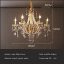 Axyaa French Crystal Chandelier, Vintage Mid-Century Dining Room & Bedroom Lamp