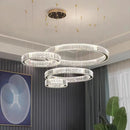 Axyaa Modern Luxury Crystal Chandelier Steel Pendant Light Gold/Chrome Living Room Lamparas